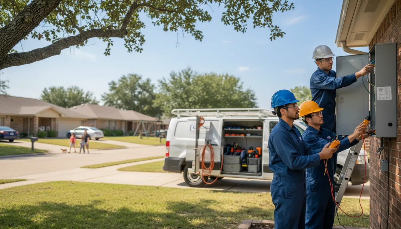 Certified electrician providing emergency electrical services in Caddo Mills, TX